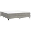 vidaXL Pat box spring cu saltea, gri deschis, 180x200 cm, catifea