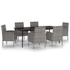 vidaXL Set de mobilier pentru grădină, 7 piese, antracit