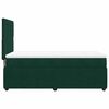 vidaXL Pat box spring cu saltea, verde &icirc;nchis, 90x200 cm, catifea
