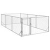 vidaXL Cușcă pentru c&acirc;ini de exterior cu ușă 2x4x1 m, oțel galvanizat