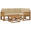 vidaXL Set de canapele de exterior 5 buc. Natural și Bej Poliester