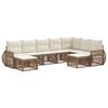 vidaXL Set de canapele pentru grădină 9 pcs Bej poliratan