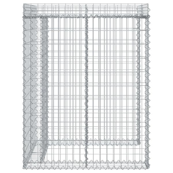 vidaXL Perete gabion pentru pubela gunoi 110x91x120 cm fier galvanizat