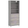 vidaXL Dulap &icirc;nalt, gri sonoma, 69,5x34x180 cm, lemn compozit