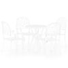 vidaXL Set mobilier bistro, 5 piese, alb, aluminiu turnat