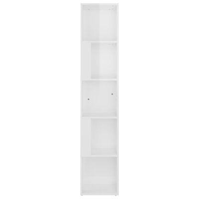 vidaXL Dulap de colț, alb extralucios, 33x33x164,5 cm, PAL