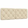 vidaXL Pernă pentru tăblie de pat, crem, 140 cm, material textil