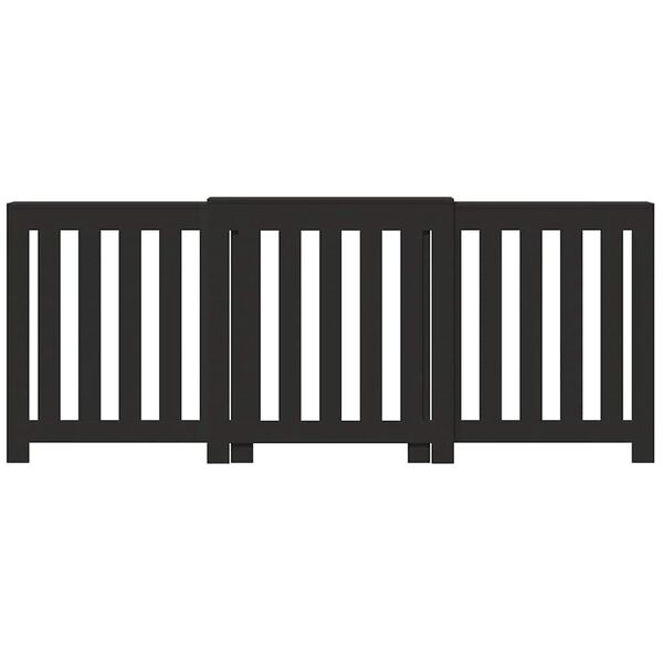 vidaXL Mască pentru calorifer, negru, 205x21,5x83,5 cm, lemn prelucrat