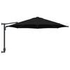 vidaXL Parasol de Grădină Negru 248 x 248 x 148 cm Poliester și oțel