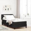 vidaXL Pat cu arcuri cu saltea cu headboard Negru 100 x 200 cm Catifea