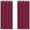 vidaXL Perdele Opaque cu Inel 2 buc. Roșu Vin 245 x 140 cm Poliester