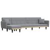vidaXL Canapea extensibilă &icirc;n formă de L gri 275x140x70 cm textil