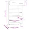 vidaXL Pantofar, gri sonoma, 60x35x105 cm, lemn compozit