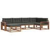 vidaXL Set de canapele de exterior 6 buc. Natural și Antracit