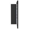 vidaXL Dulap de baie cu oglindă și LED, gri, 90x12x45 cm acril