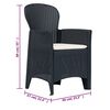 vidaXL Set mobilier de bistro, 3 piese, antracit, plastic ratan