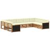 vidaXL Set de canapele de exterior 9 buc. Natural și Crem
