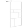 vidaXL Perete pentru cabină de duș walk-in, alb, 115x195cm, sticlă ESG
