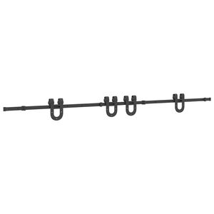 vidaXL Set feronerie pentru uși glisante, negru, 366 cm, oțel