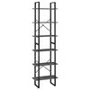 vidaXL Raft de depozitare, gri, 60x30x210 cm, lemn compozit
