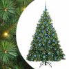 vidaXL Brad de Crăciun artificial cu 300 LED Verde 180 cm PE și PVC