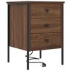 vidaXL Dulap de noapte Stejar &icirc;nchis 42 x 41 x 61 cm Lemn prelucrat