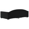 vidaXL Pat de zi cu extensie și sertare, negru, 90x200 cm, catifea