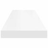 vidaXL Rafturi de perete suspendate, 2 buc., alb, 90x23,5x3,8 cm, MDF