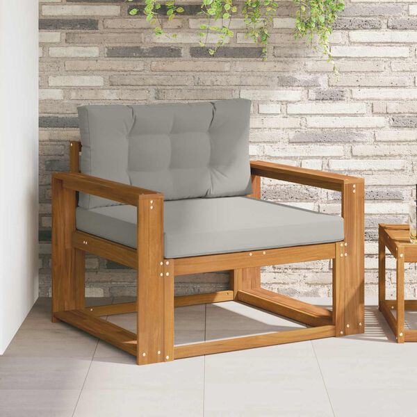 vidaXL Canapea Medie pentru Exterior Lemn Solid de Acacia natural