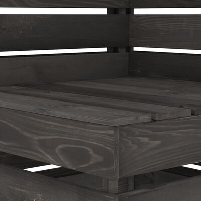 vidaXL Set mobilier de grădină, 4 piese, gri, lemn tratat