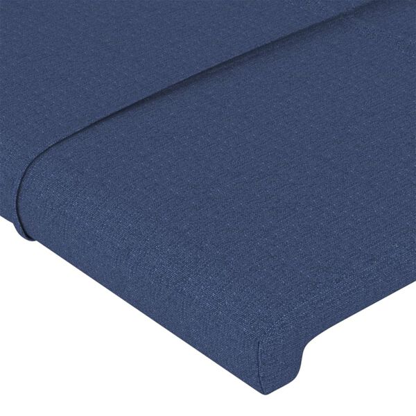 vidaXL Tăblii de pat, albastru, 200x5x78/88 cm, textil