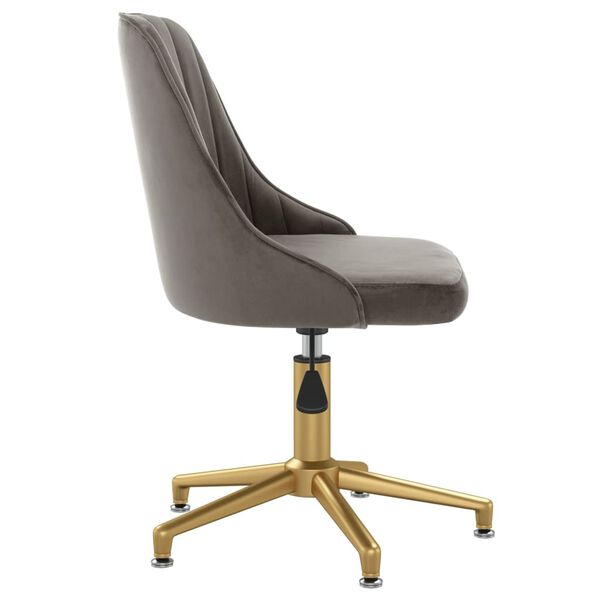 vidaXL Scaun de bucătărie pivotant, gri deschis, catifea