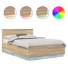 vidaXL Cadru de pat Stejar Sonoma 150 x 200 cm Lemn prelucrat