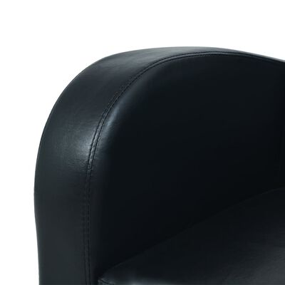 vidaXL Canapea cu 3 locuri, negru, piele artificială