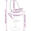 vidaXL Scaune de bar, 2 buc., crem, material textil