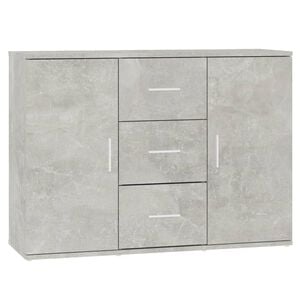 vidaXL Servantă, gri beton, 91x29,5x65 cm, lemn prelucrat