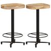 vidaXL Scaune de bar, 2 buc., 66 cm, lemn masiv de mango