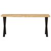 vidaXL Banchetă cu margini naturale 105 cm, lemn masiv de mango