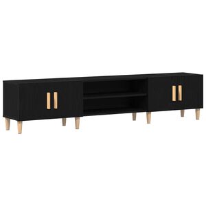 vidaXL Cabinet TV Stejar Negru 180 x 31,5 x 40 cm Lemn compozit