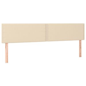 vidaXL Tăblii de pat, crem, 180x5x78/88 cm, textil