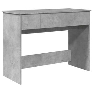 vidaXL Masă de toaletă cu oglindă, gri beton, 100x45x76 cm