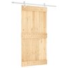 vidaXL Ușă glisantă Natural și Alb 100 x 210 cm Lemn de Pin Solid