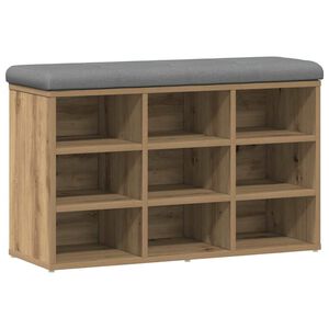 vidaXL Banchetă pantofar stejar artizanal 82x32x50 cm lemn prelucrat