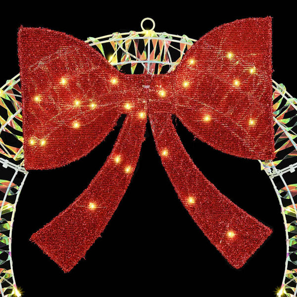 vidaXL Coroană cu 60 LED Alb cald 75 cm PET