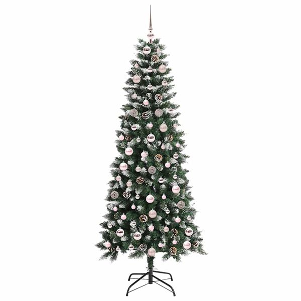 vidaXL Brad de Crăciun artificial cu 300 LED Verde 76 x 76 x 180 cm