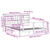 vidaXL Pat cu bibliotecă fără saltea, 180x200 cm, lemn masiv de pin