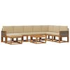 vidaXL Set de canapele de exterior cu pernă 9 pcs Natural și Bej