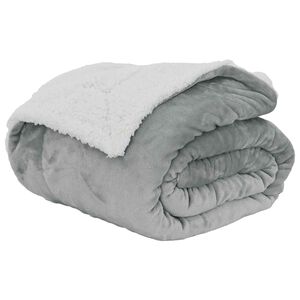 vidaXL Pătură Gri 240 x 270 cm 3.17 kg Molton