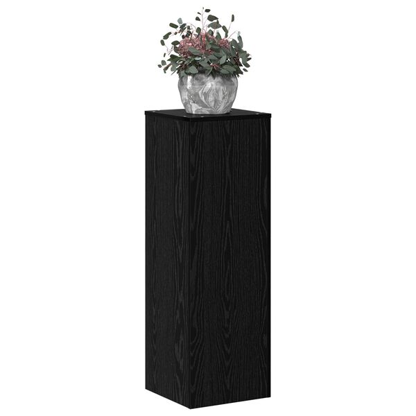 vidaXL Suport pentru plante Stejar Negru 33 x 33 x 100 cm