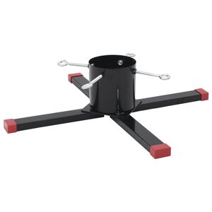 vidaXL Suport brad de Crăciun, negru, 61x61x15,5 cm